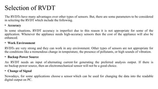 Lvdt,rvdt, hall effect sensors, yoke coil sensor | PPTX