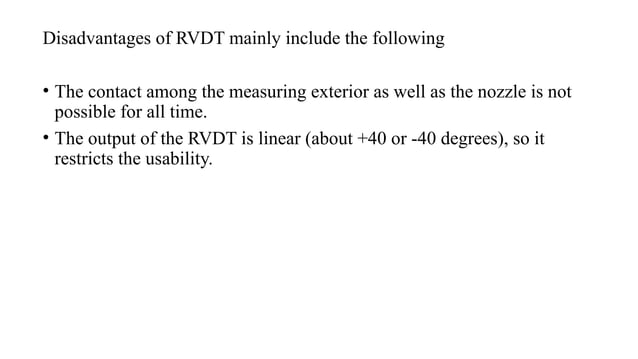 Lvdt,rvdt, hall effect sensors, yoke coil sensor | PPTX