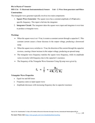 Unit – 2: Wave form generators and Filters | PDF