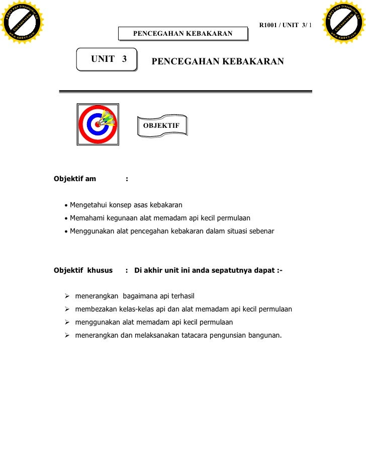 Unit 3 Pencegahan Kebakaran