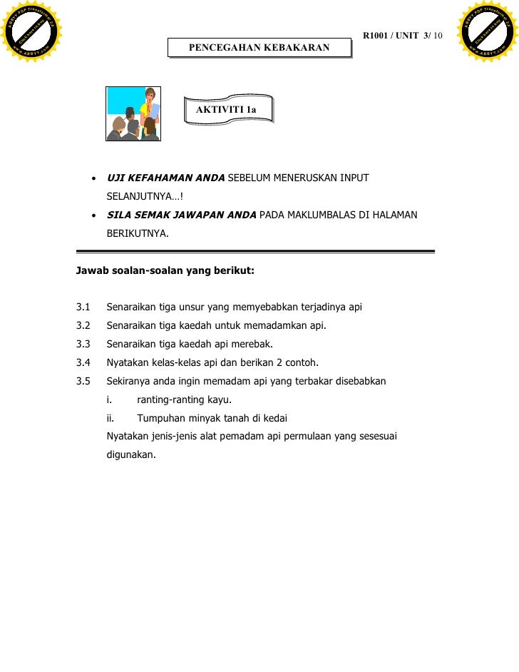Unit 3 Pencegahan Kebakaran