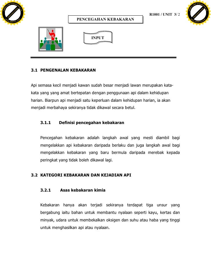 Unit 3 Pencegahan Kebakaran
