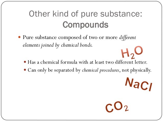 Unit 3 Mixtures And Pure Substances