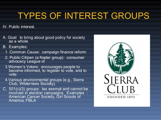 Interest Group Examples 51