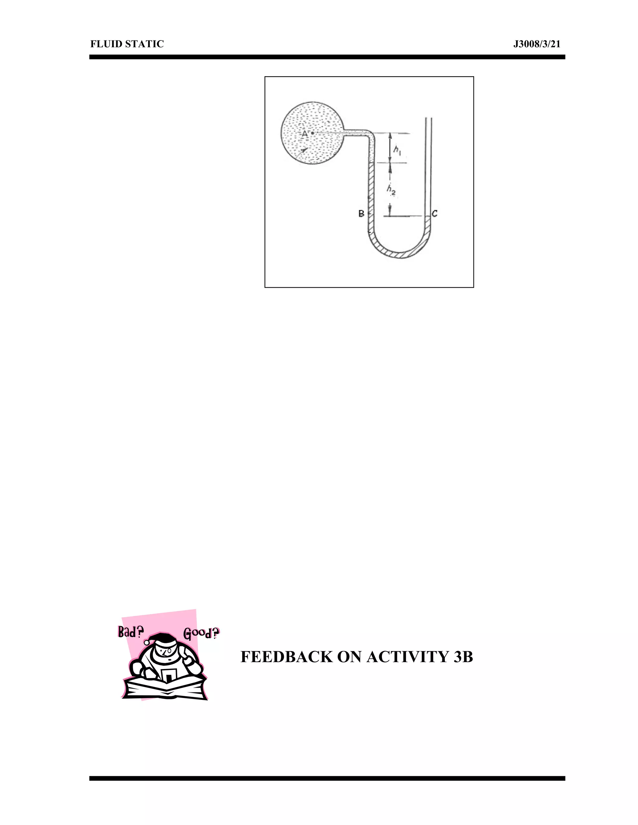 FLUID STATIC J3008/3/21
FEEDBACK ON ACTIVITY 3B
 