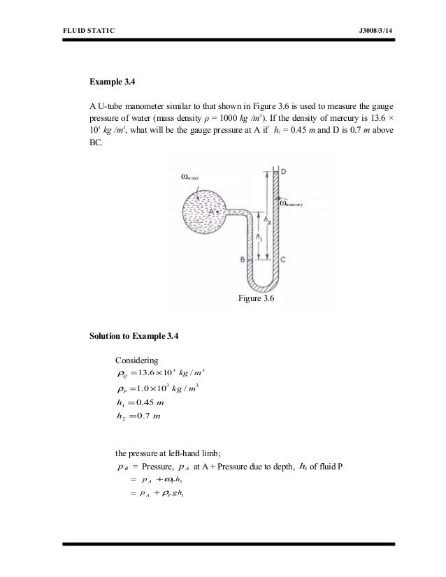 How to solve manometer problems with fluids