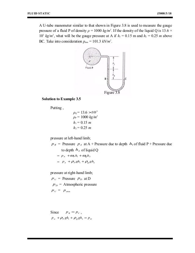 How to solve manometer problems with fluids