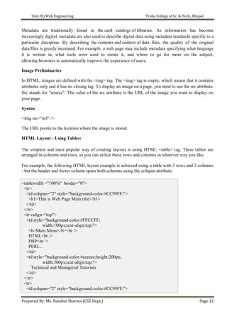 Web Engineering UNIT III as per RGPV Syllabus | PDF