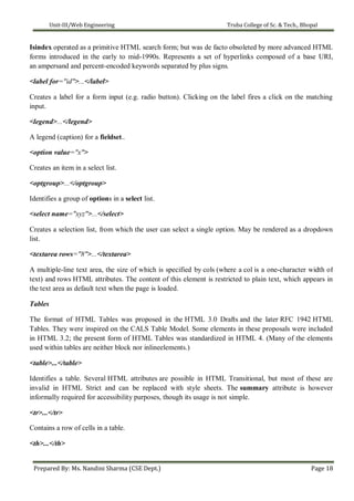 Web Engineering UNIT III as per RGPV Syllabus | PDF