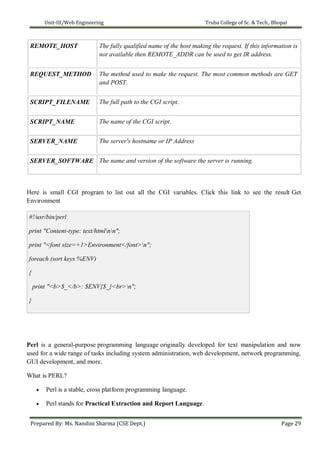 Web Engineering UNIT III as per RGPV Syllabus | PDF