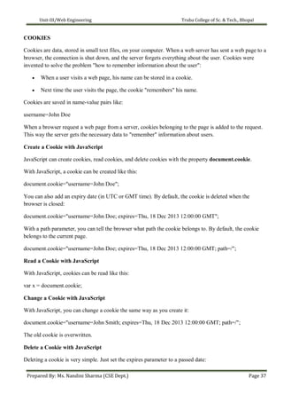 Web Engineering UNIT III as per RGPV Syllabus | PDF