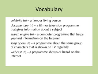 Vocabulary
 