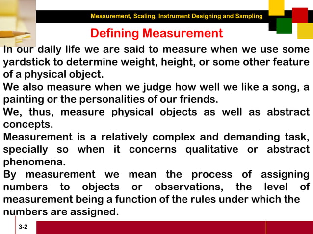 Scaling and Measurement techniques | PPT