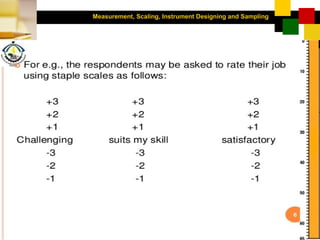Measurement, Scaling, Instrument Designing and Sampling
3-62
 