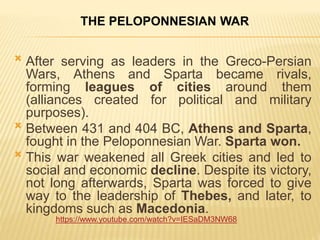 3. HELLENISTIC PERIOD
In the 4th century, King
Phillip II of Macedonia
conquered Greece.
When Philip II died in
336 BC, hi...