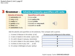 Student’s Book 2, Unit 3, page 27
Rain or shine
?
?
?
?
?
English Language Teacher: EDER MEZA HERAZO
 