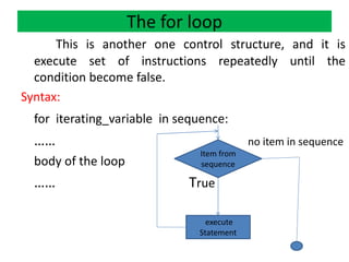 Python Unit 3 - Control Flow and Functions | PDF