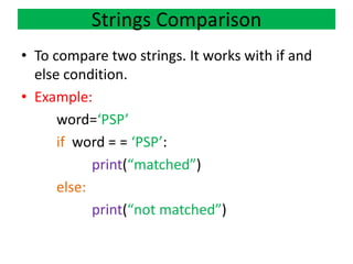 Psp String Python Unit 3 - Control Flow and Functions | PDF