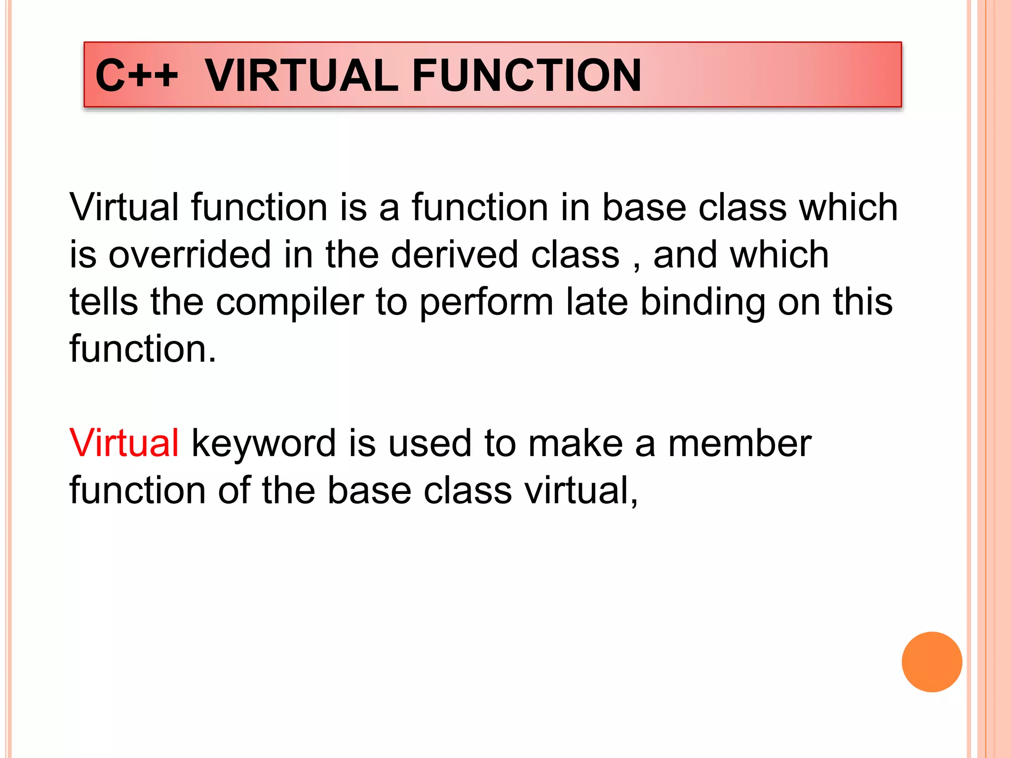 virtual function | PPTX