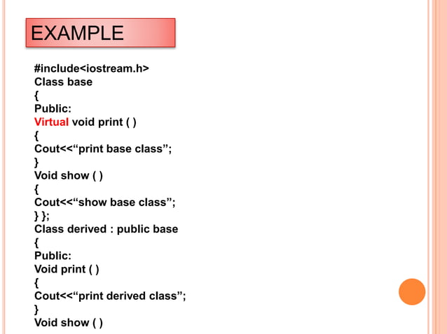 virtual function | PPTX