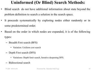 Unit3:Informed and Uninformed search | PDF