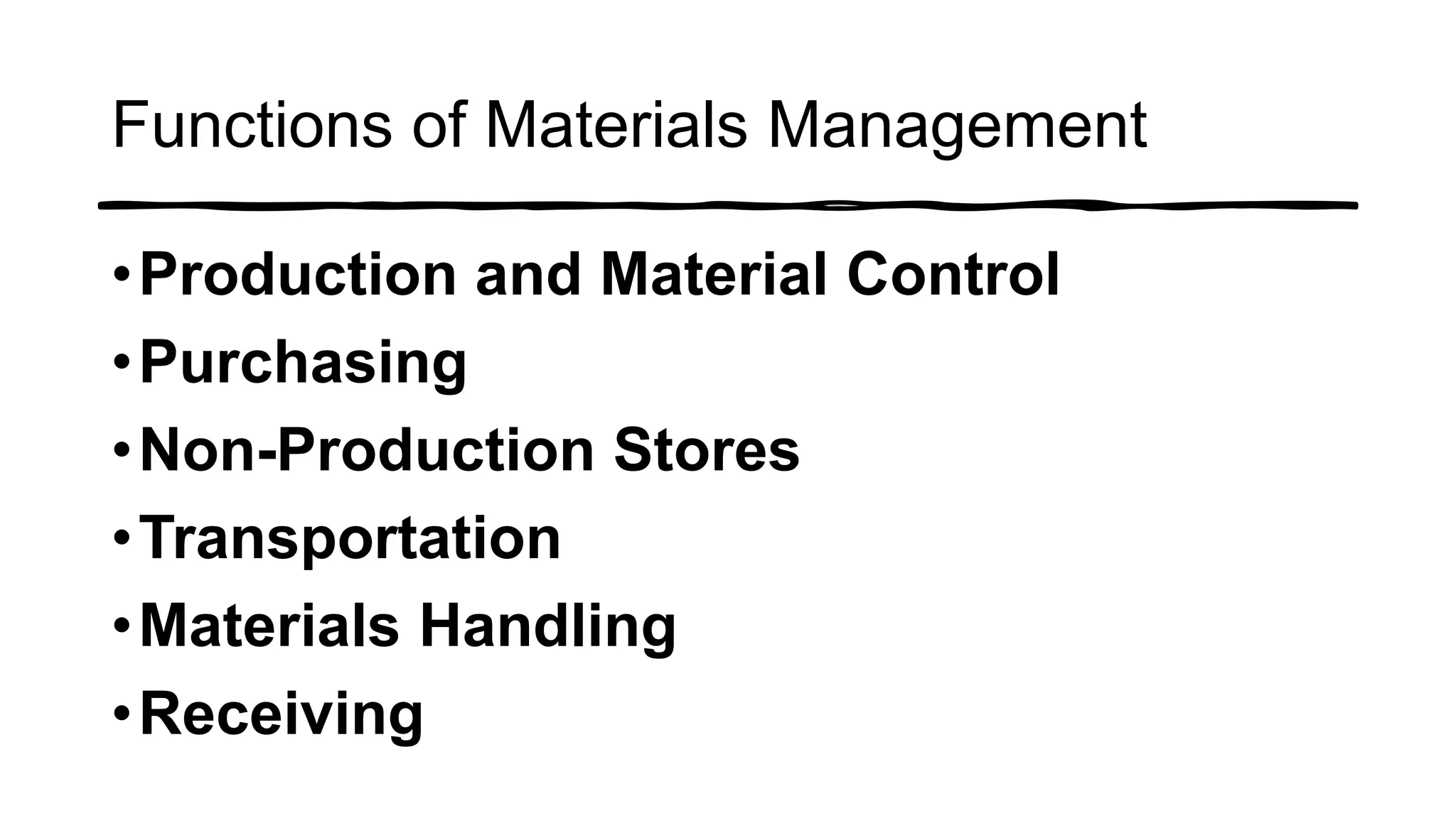 Material Management - Module 3 | PPTX