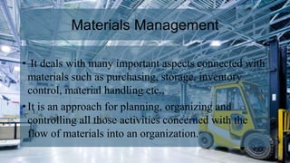 Material Management - Module 3 | PPTX