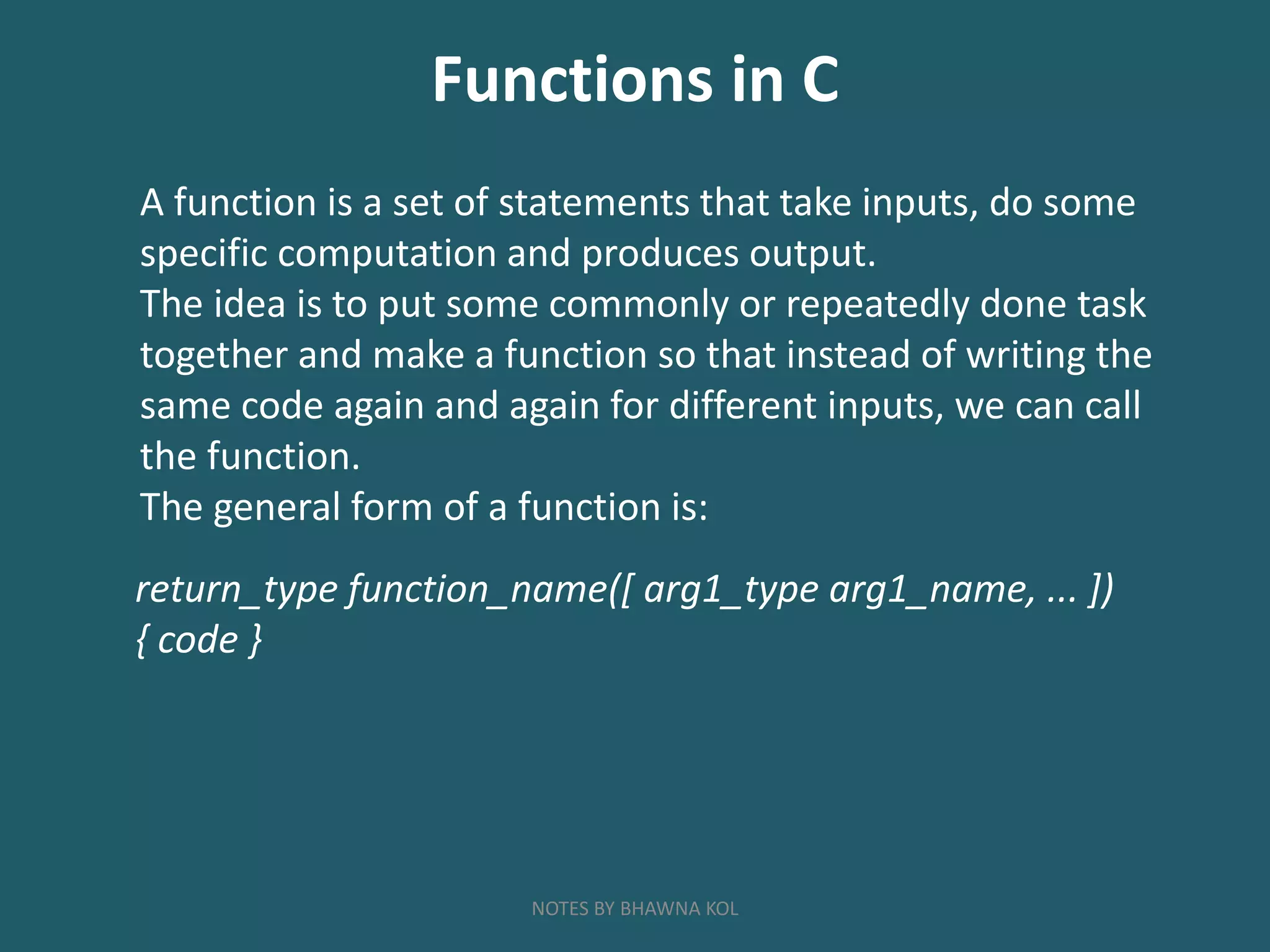 Modular Programming in C | PPT