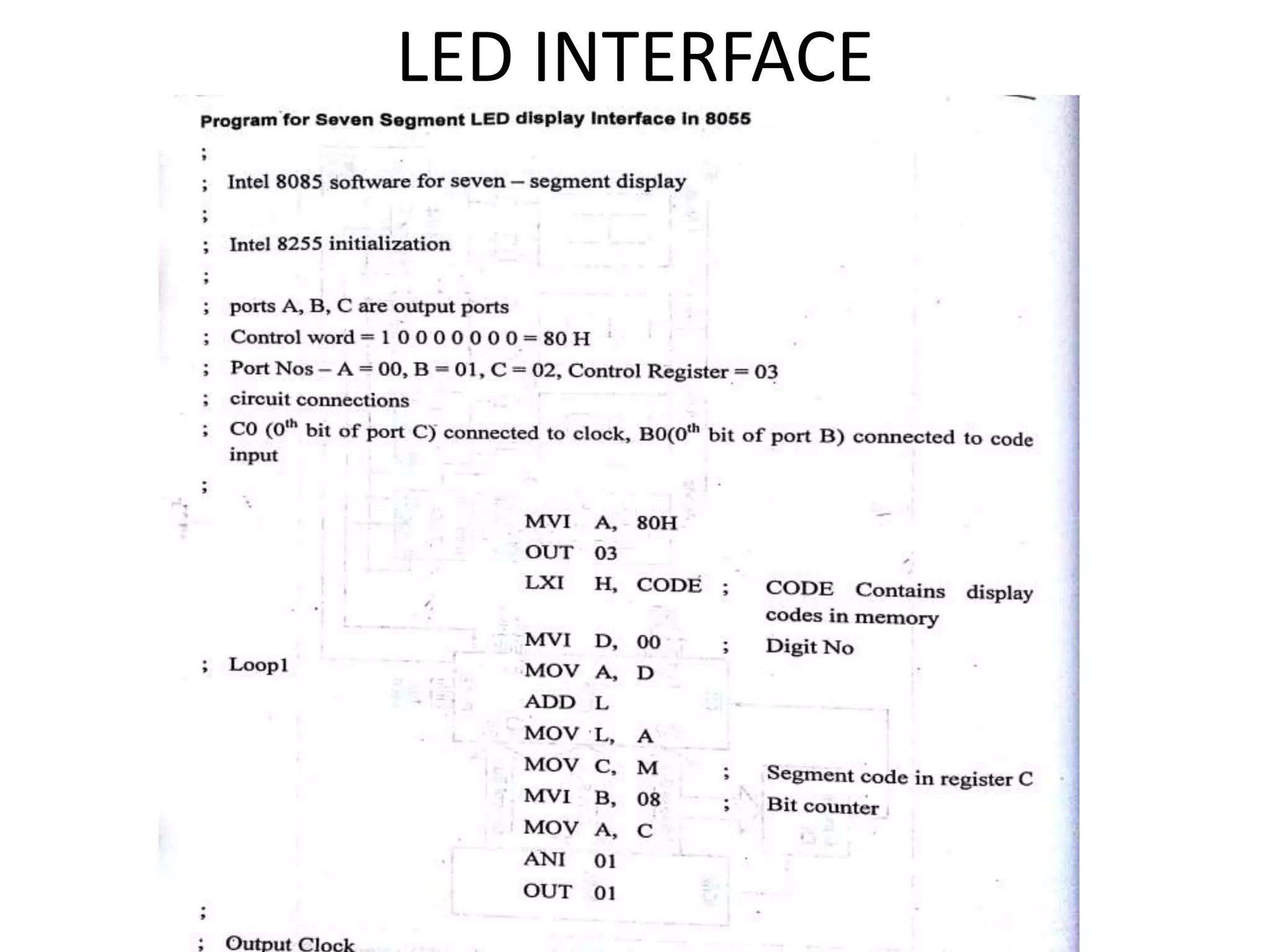 LED INTERFACE
 