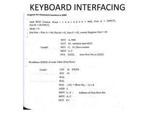 KEYBOARD INTERFACING
 