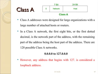 Class A Router Example unit3- ppt computer networks - network layer | PPT