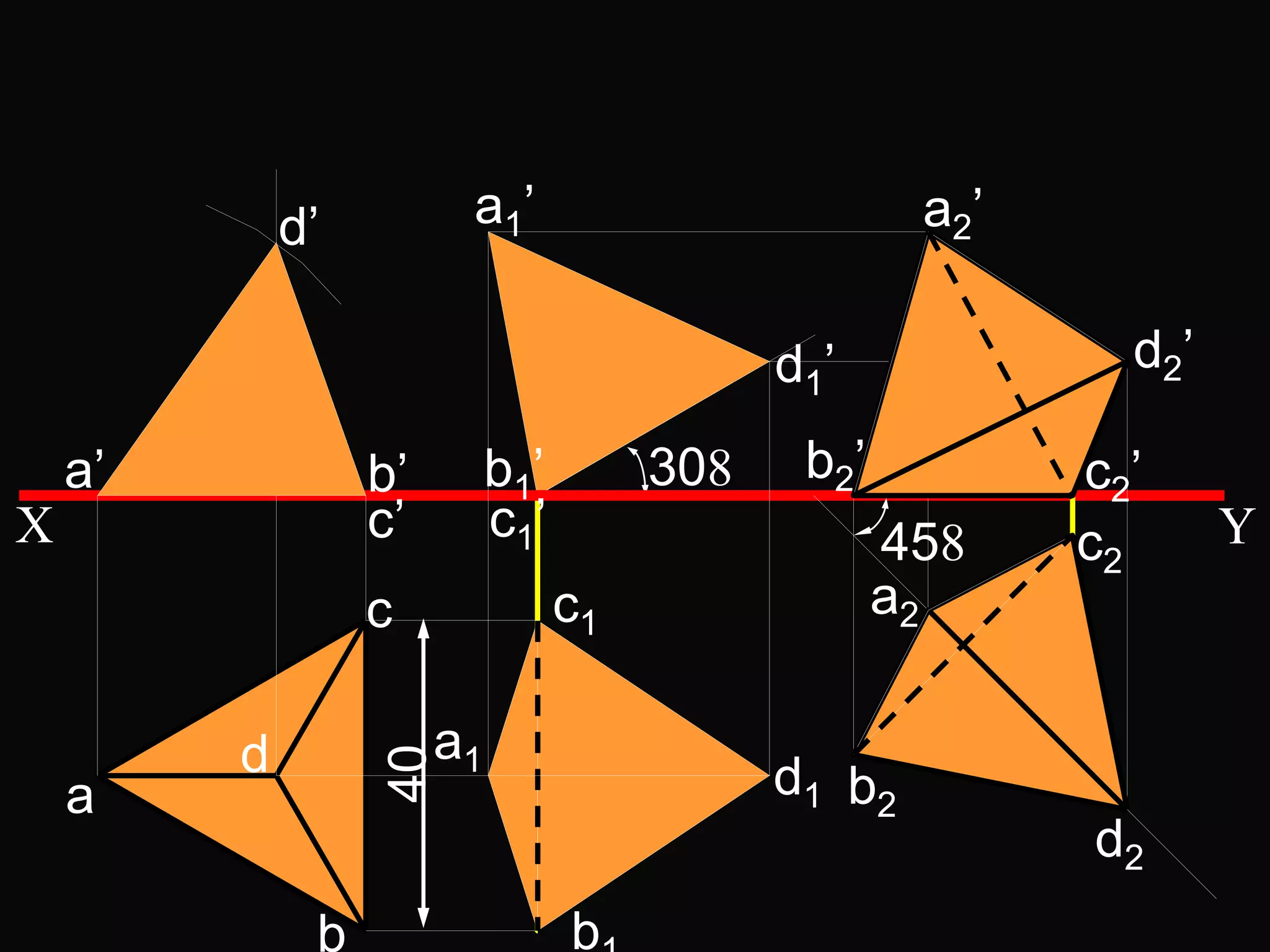 30
a
b
c
d
a’
d’
b’
c’
b1’
c1’
a1’
d1’
b
c1
a1
d1
a2’
d2’
b2’ c2’
X Y
40
45 c2
b2
a2
d2
 