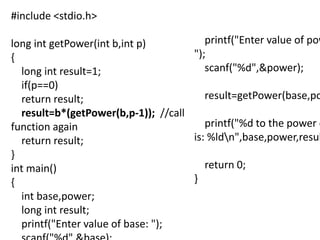 Write a C Program to count num
of digits in a number using recu
 