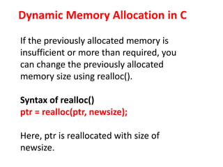 #include <stdio.h>
#include <stdlib.h>
int main()
{
int num, i, *ptr, sum = 0;
printf("Enter number of
elements: ");
scanf...