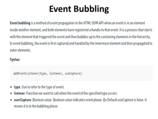 Event Bubbling
 