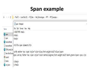 Span example
 