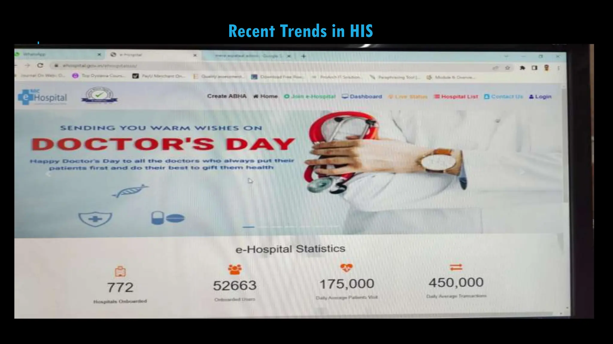 31
Recent Trends in HIS
 