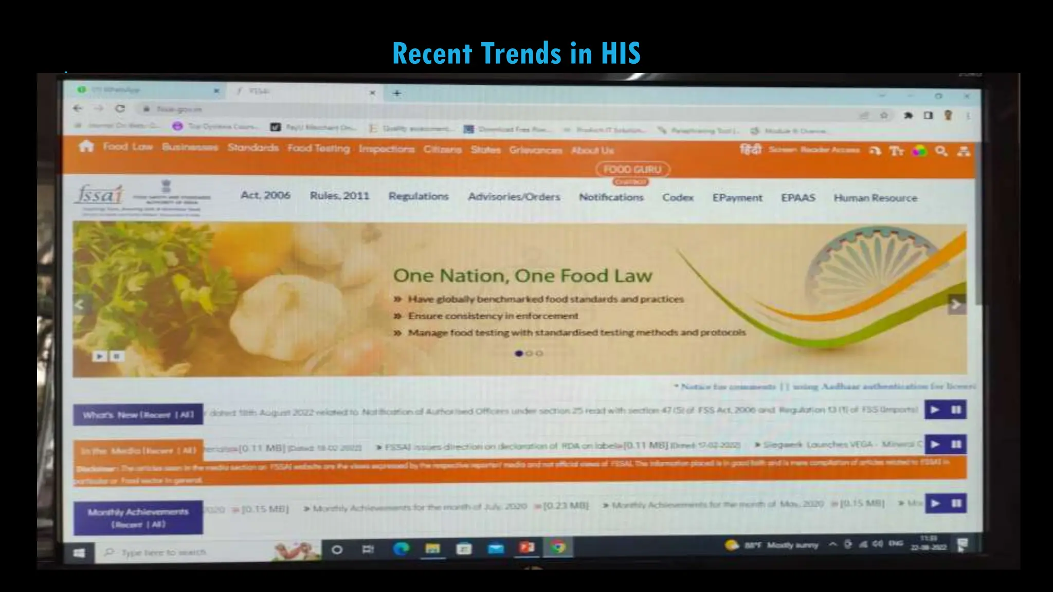 34
Recent Trends in HIS
 