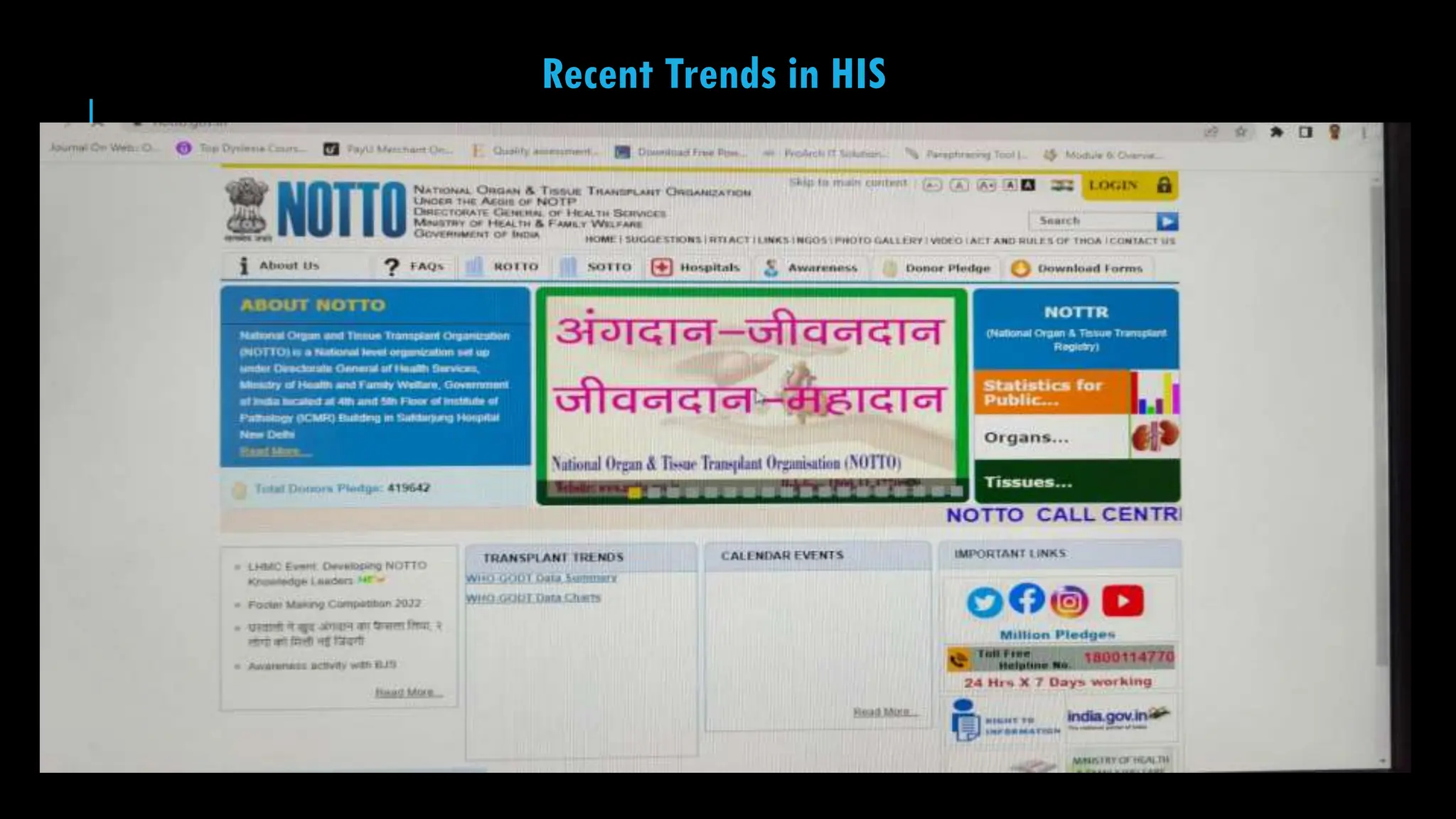 35
Recent Trends in HIS
 