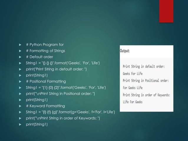 ppt notes python language operators and data | PPT