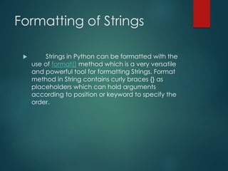 ppt notes python language operators and data | PPT