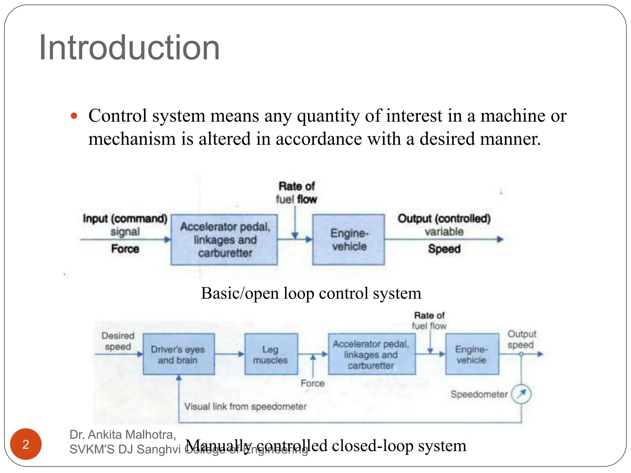 Introduction to control systems and basics | PPT