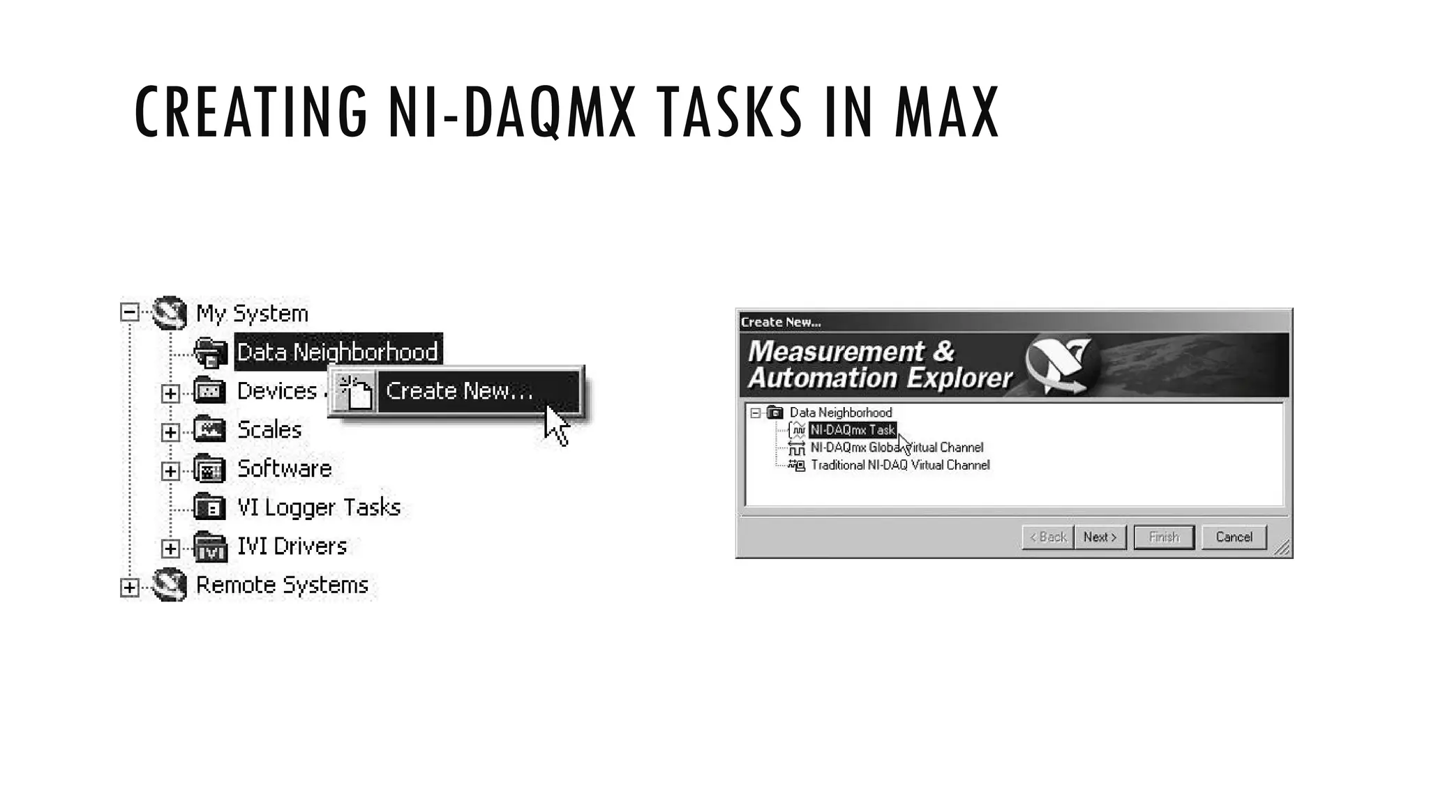 CREATING NI-DAQMX TASKS IN MAX
 