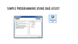 SIMPLE PROGRAMMING USING DAQ ASSIST
 