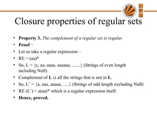 Formal Languages and regular langugaes IN FLAG | PPT