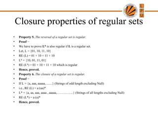 Formal Languages and regular langugaes IN FLAG | PPT