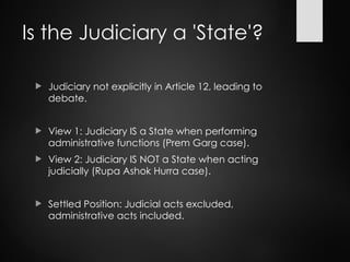 Unit 3: The Concept of 'State' & Fundamental Rights: Article 12 and 13 ...