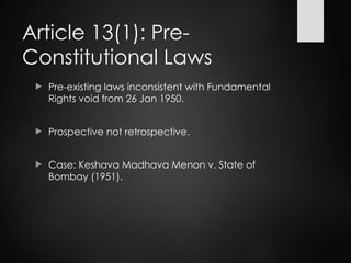 Unit 3: The Concept of 'State' & Fundamental Rights: Article 12 and 13 ...