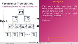 Tree Method Divided unit 3.pptx divide and conquer design and analysis | PPTX
