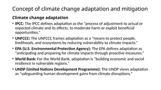 Climate Change Mitigation and Adaptation by Rabindra | PPTX